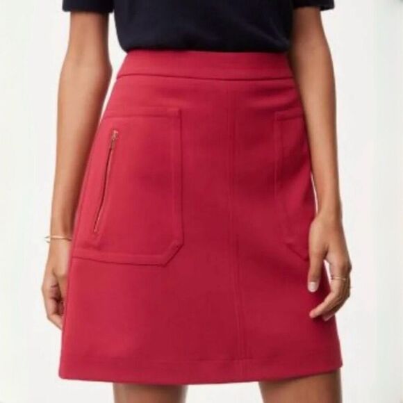 Loft Zip Pocket Skirt size 14 Rosebud - Picture 1 of 8